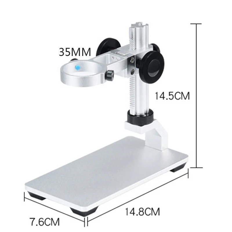 Mini Aluminum Alloy Stand USB Microscope Stand Holder Bracket Mini Foothold Table Frame for Microscope Repair Soldering