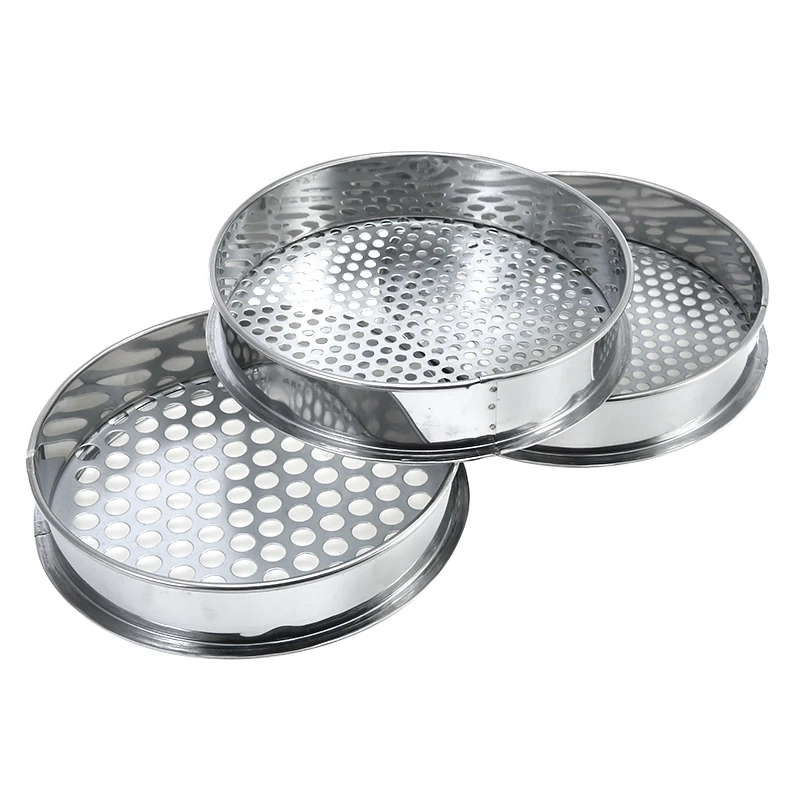 6/7/12mm Holes Metal Garden Sieve Riddle For Composy Soil Stone Mesh Gardening Tool