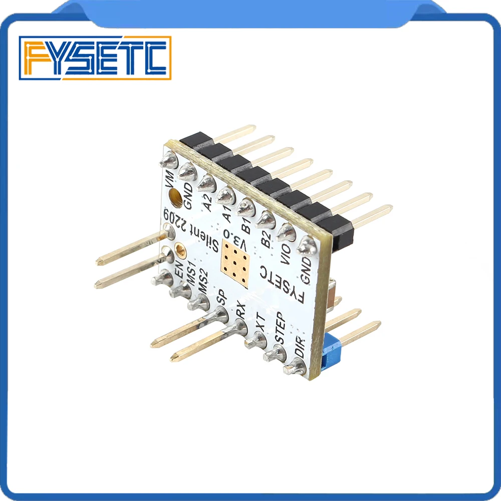 4 шт. TMC2209 v2.0 Драйвер шагового двигателя 3d принтер запчасти Stepsticks Mute Driver 256 Microsteps ток 2.8A пик VS TMC2208