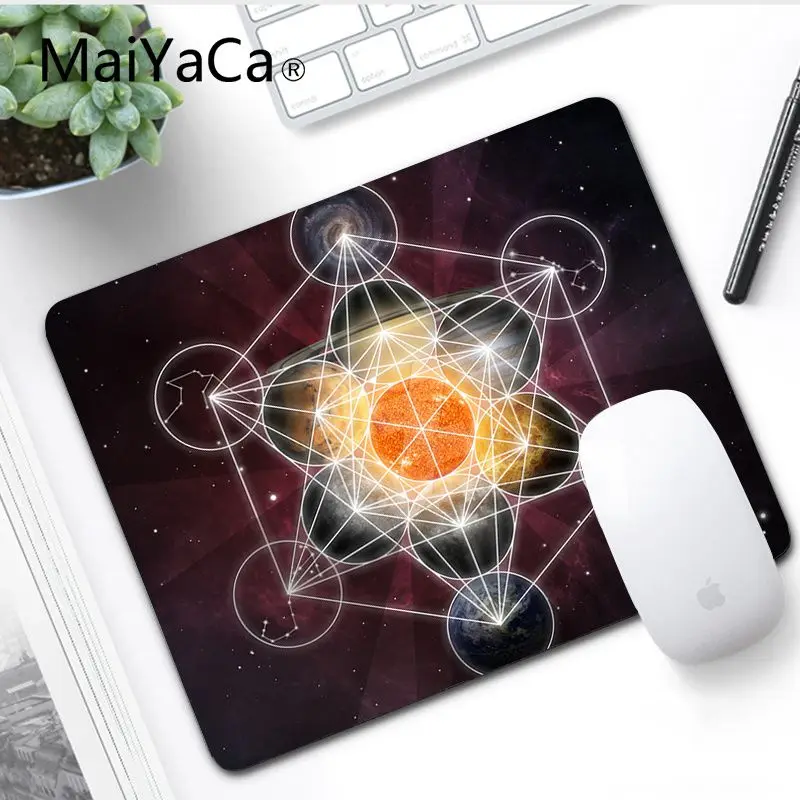 No LockEdge 25x29cm MaiYaCa Metatrons куб Мандала прочный резиновый коврик для мыши коврик Удобная мышка коврик игровая защелка для мыши - Цвет: No LockEdge 25x29cm