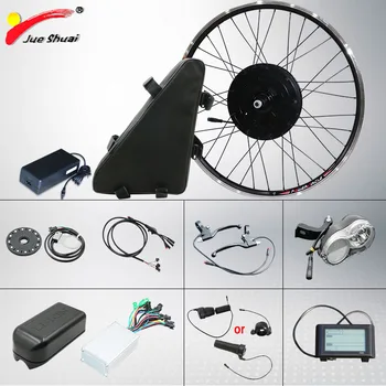 

High Powerful 48V 1500W Electric Bike Kit Lithium Battery max speed 65km/h Blushless Motor Wheel 26"700C ebike Electronic Kit