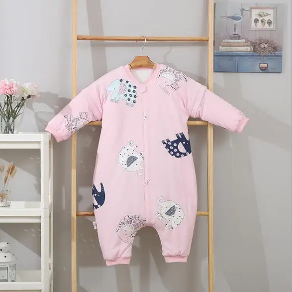 YMM036G Спальный мешок для новорожденных; детские халаты; детские комбинезоны; спальный мешок с разрезом для ног; с длинными рукавами; съемный; сезон осень-зима; YMM036 - Цвет: YMM036G