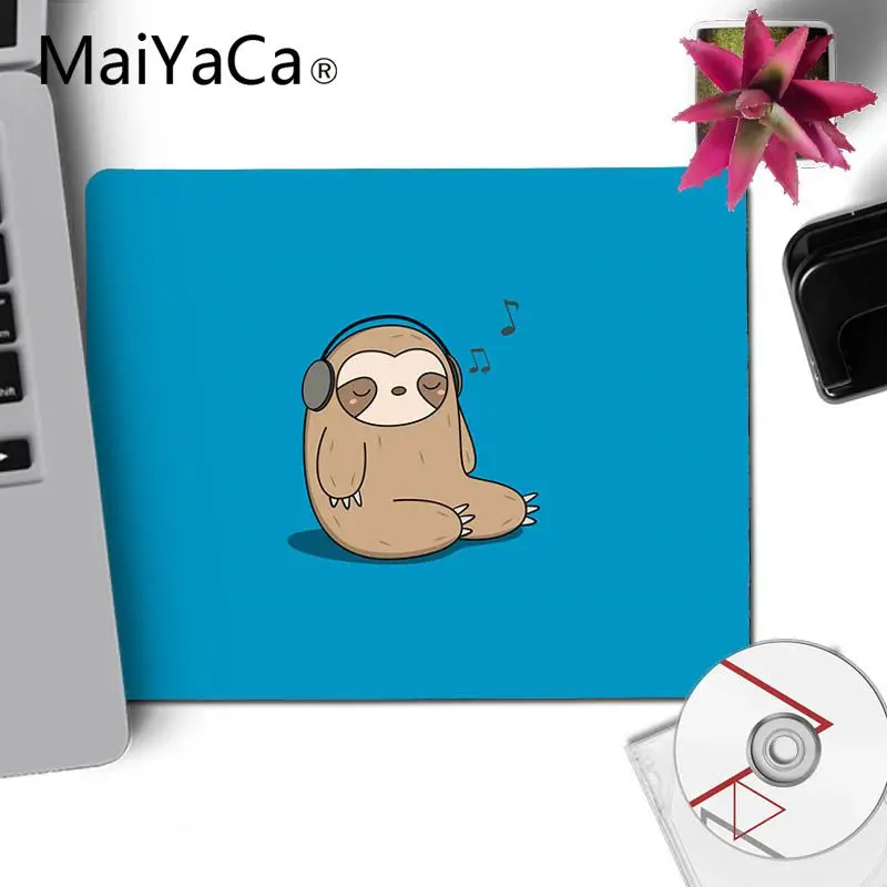 No Lock Edge18x22cm MaiYaCa, милый резиновый коврик с рисунком ленивеца для мыши, игровой нескользящий коврик для ноутбука, компьютера, ПК, игровой коврик для мыши, коврик для геймера, Настольный коврик - Цвет: No Lock Edge18x22cm