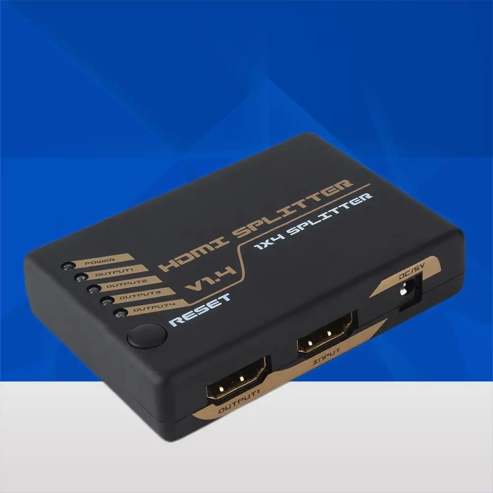 4K HDMI сплиттер Full HD 1080P переключение видео HDMI коммутатор 1 в 4 HDMI Двойной усилитель HDTV экран для DVD PS3 Xbox