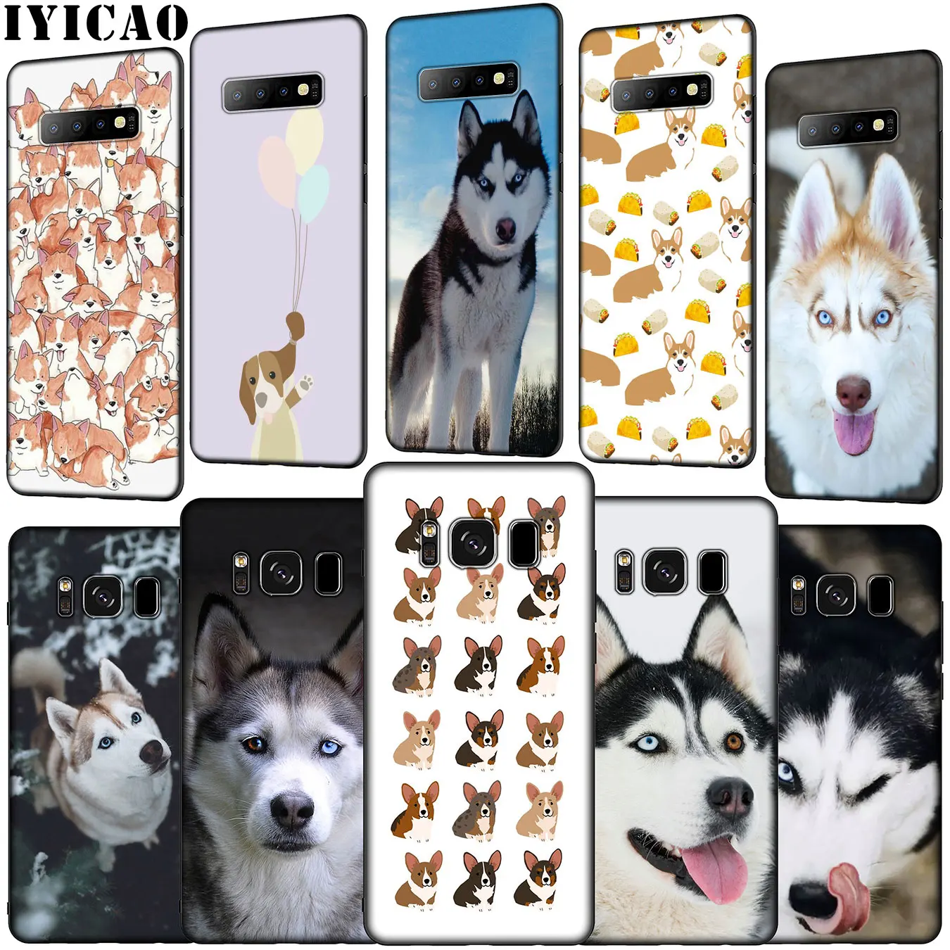 Мягкий силиконовый чехол для телефона IYICAO DOG Husky Corgi Samsung Galaxy S20 Ultra S10 Lite S9 S8 Plus S6 S7 Edge