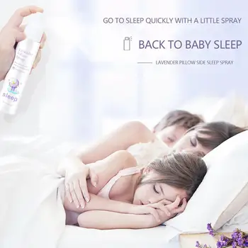 

80ml Sleep Aid Spray Mist Lavender Natural Relaxing Sleep Stress Pillow Plant Spray Aid Relief Calm Fragrance U1L8