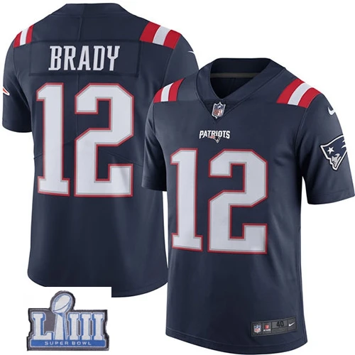 MEN Мужская футболка New England Rob Gronkowski Patriots Super Bowl LIII Bound Navy - Цвет: MEN
