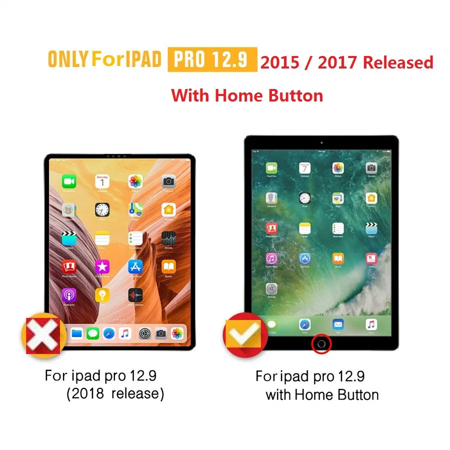 Чехол для ipad pro 12,9 A1670 A1671, тонкий чехол с цветным принтом и откидной крышкой-подставкой для ipad pro 12,9 A1584 A1652, умный чехол+ ручка