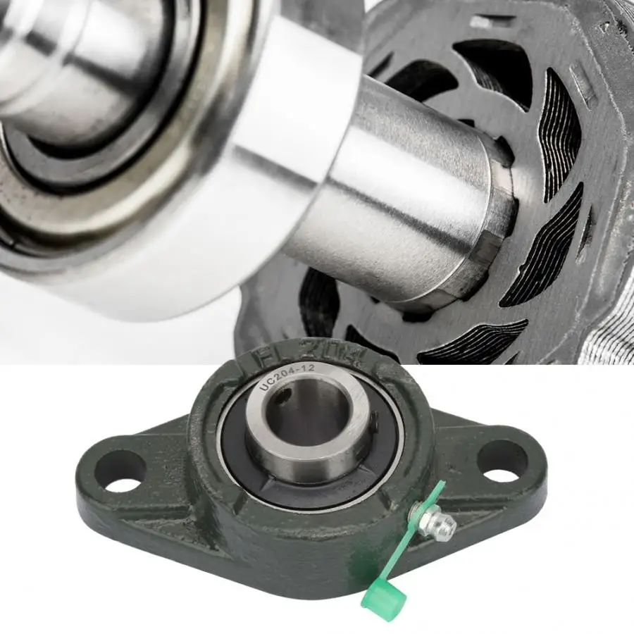 

1Pcs UCFL204-12 Double Sealed 3/4inch 47mm*31mm Bearing Steel Cast Iron Shell Pillow Block Bearing