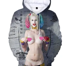 Summer Men's 3d Printing Hoodie Sexy Clown Casual Streetwear Loose One-piece Hip-hop Punk Autumn 2021 New Pullover Plus Size Top