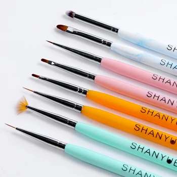 

6PC/SET Nail Brush for Detailing Striping Painting Brushes, 3D Brush, Blue/Green/Orange/Pink Acrylic Nail Brush Pens HJ26DH2