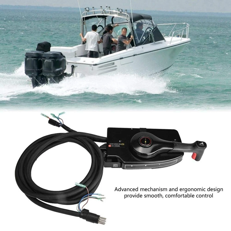 

Outboard Remote Control Box,For Mercury Outboard Engine 881170A15 8Pin Right Boat Motor Side Mount Remote Control Box with Cable