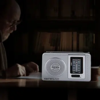 

Handheld AM/FM Radio Telescopic Antenna Mini Outdoor Portable Pocket Receiver Radio with Loudspeaker and Headphone Socket