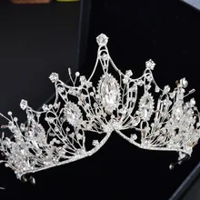 New Style Luxury Glorious Europe And America Bride Crown Hair Clasp Headdress Palace Crown Wedding Accessories Batch