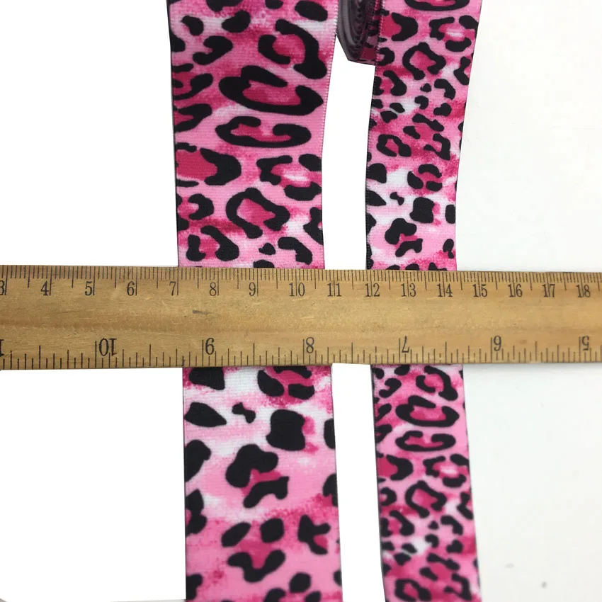 1 Meter 1 / 1.5 Inches Leopard Stripe Camouflage Print Elastic Straps DIY Garment Waist Band Belt Sewing Accessories