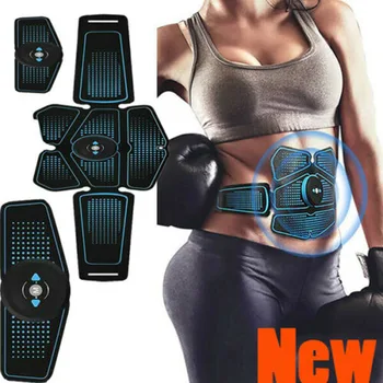 

Electric Abdominal Muscle Stimulator Trainer USB Rechargeable ABS Fitness Body Massage EMS Electrostimulator Toner Exercise