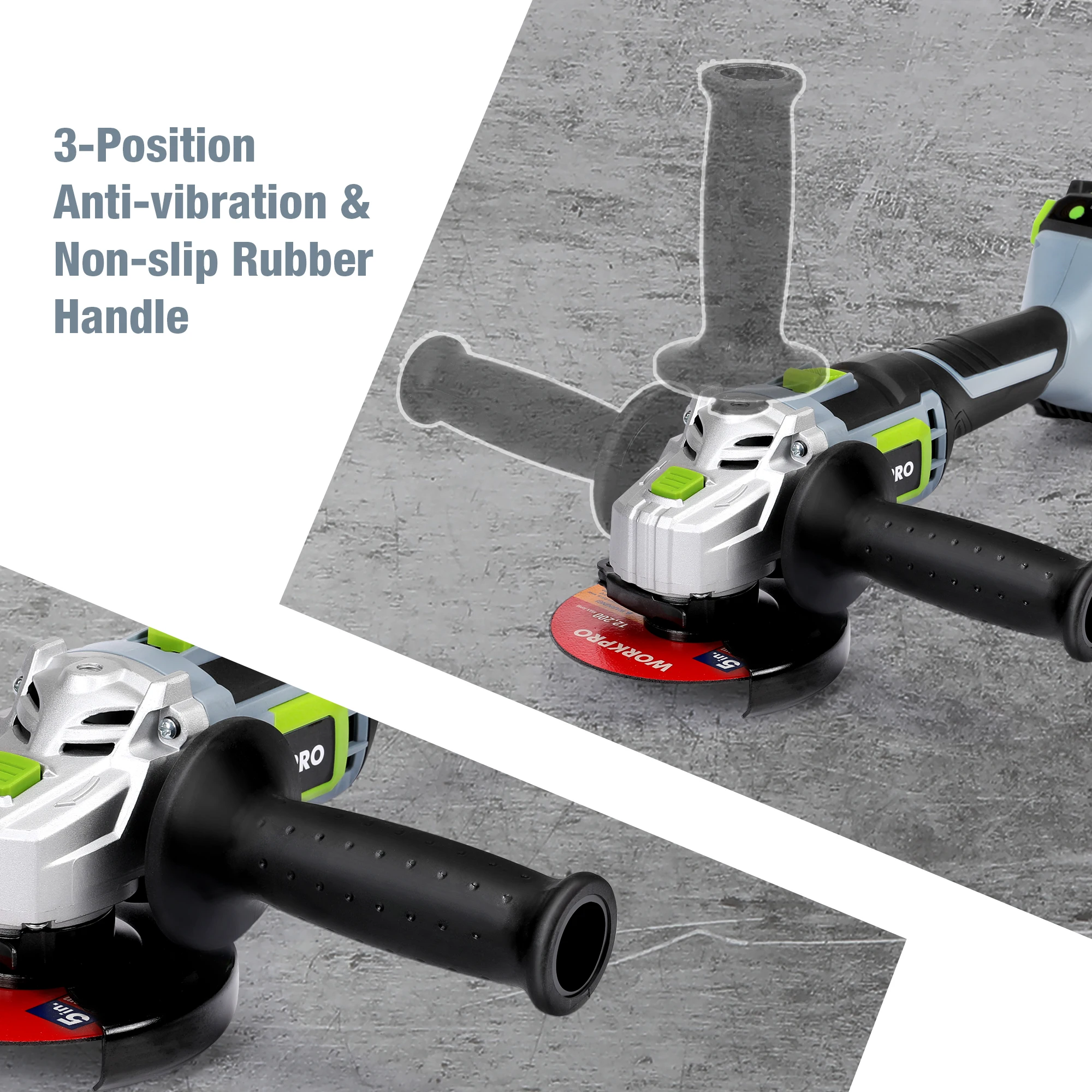 20V Lithium-ion Cordless Angle Grinder 125mm