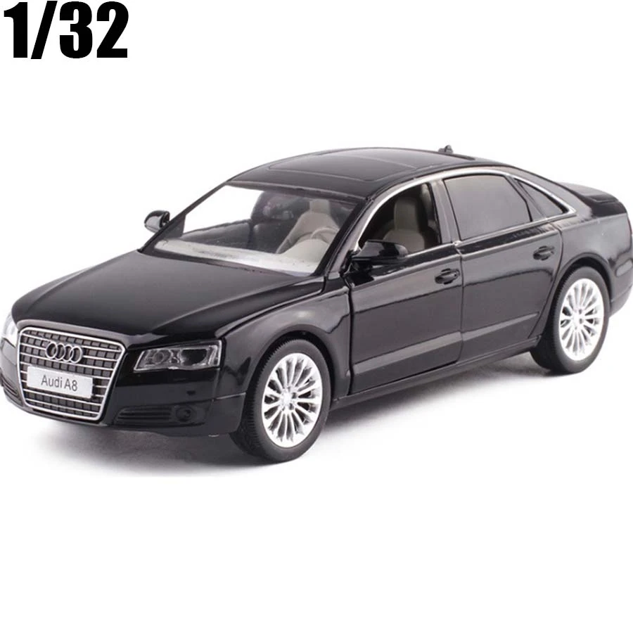 1/32 Scale Audi A8 Model Car Alloy Diecast Toy Vehicle Kids Gift Pull Back White 1/32 Scale Audi A8 Model Car Alloy Diecast Toy Vehicle Kids Gift Pull Back White