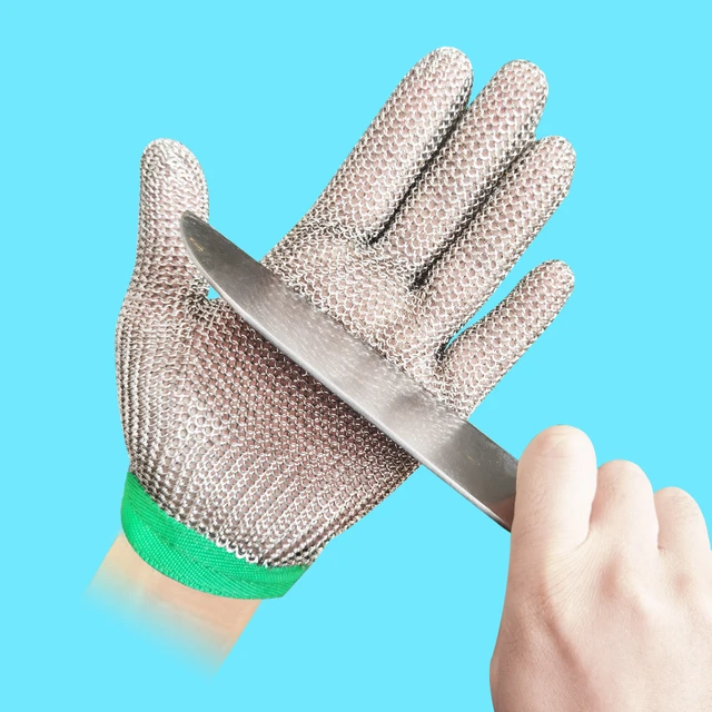 304L Stainless Steel Mesh Knife Cut Resistant Chain Mail Protective Glove  for Kitchen Butcher Working Safety