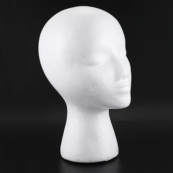 

Styrofoam Foam Mannequin Wig Head Display Hat Cap Wig Holder White Foam Head