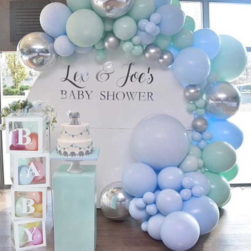 

Baby Shower Party Decoration Transprant Gift Box Balloon Box BABY LOVE Box Babyshower Baptism Christening 1st Birthday Supplies