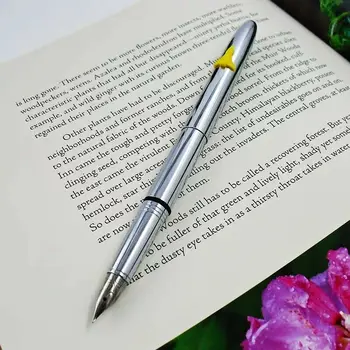 

Wing Sung 60 Fountain Pen Pocket Mini All Steel Ink Pen Aerometric Filling System Fine Nib Stationery Office school supplies