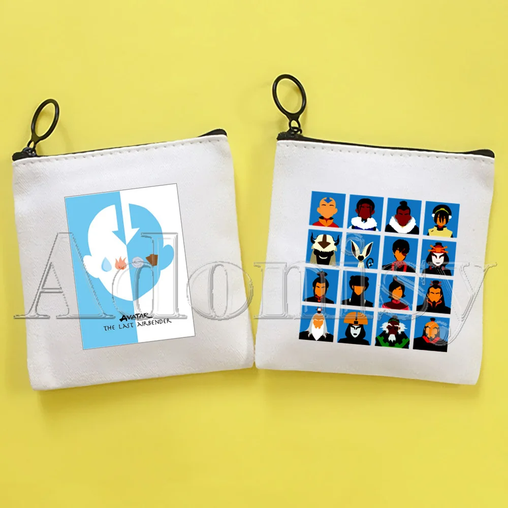 

Avatar The Last Airbender Korean Cartoon Coin Purse Female Mini Canvas Art Cute Key Case Coin Purse Student Wallet