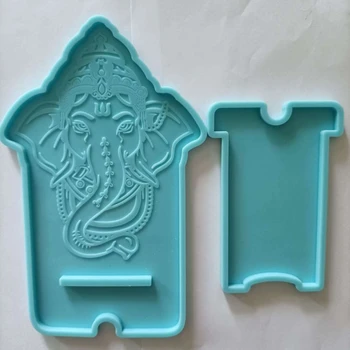 

Religious Elephant Mobile Phone Stand Silicone Resin Mold Phone Holder Epoxy Resin Mold Cell Phone Bracket Silicone Mold