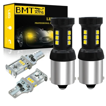 

BMT 2x For Skoda Superb Octavia 2 FL 2010-2013 Canbus P21W 1156 BA15S LED Daytime Running Light T15 W16W DRL Driving Lamp White