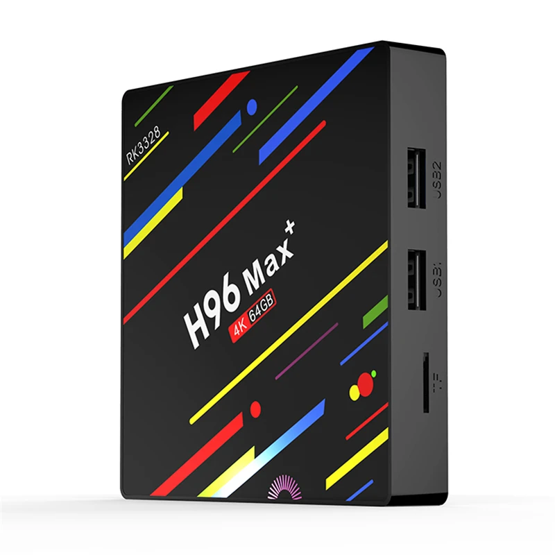 ILEPO H96 MAX Plus Android 8.1 Smart TV Box RK3328 Quad Core RAM 4GB ROM 32/64GB 2.4/5GHz Wifi 100M LAN Arabic Iptv Htv