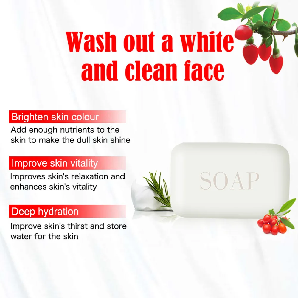 Goqi Berry Blackhead Remover Handmade Acne Treatment Soap Skin Whitening Soap Face & body Wash Skin Care Facial Cleaning Goqi Berry Blackhead Remover Handmade Acne Treatment Soap Skin Whitening Soap Face & body Wash Skin Care Facial Cleaning