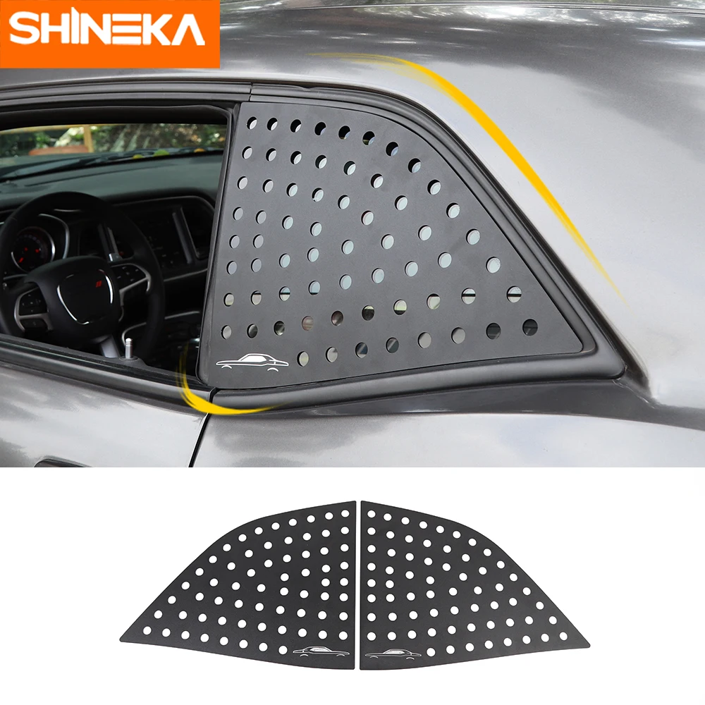 

Exterior Stickers For Dodge Challenger 2008+ Car Rear Window Triangle Glass Decoration Cover Trim Stickers For Dodge Challenger