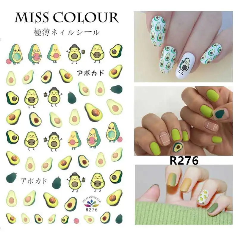 Mix 30PCS Flowers Series Nail Art Water Transfer Printing Stickers Fruit / Star /Animal Pattern Nail Stickers DIY Nail Decoratio - Цвет: R276