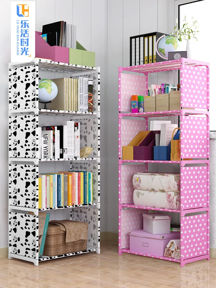 

Simple Bookcase Floor Storage Shelf Students Table Bookcase Children Desktop Small Bookshelf Storage Rack Minimalist Modern