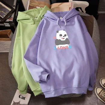 

Sweet Love K-pop Sweatshirt for Women Clothing Harajuku Japanese Streetwear Hoodie Cute Hoody Women Large Size Panda Printed