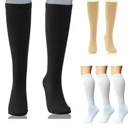 Новые унисекс колено Утягивающие колготки поддерживает Edema Varicose вены усталые спортивные носки