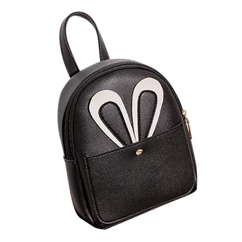 

Lovely Rabbit Ear Mini Backpacks Women Small Travel Leather Backpack Cute School Rucksack 2020 Girls Casual Fashion Book Mochila