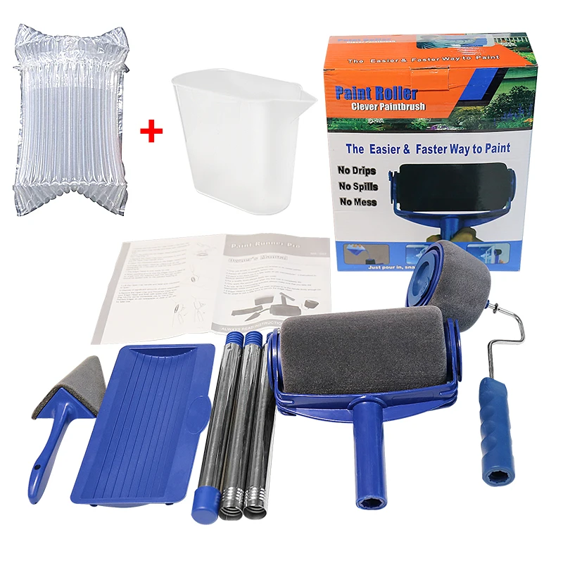 8PCS DIY Paint Roller Brush Tools Set Household Use Wall Decorative Handle Flocked Edger Tool Painting Brush with Seam afbeelding