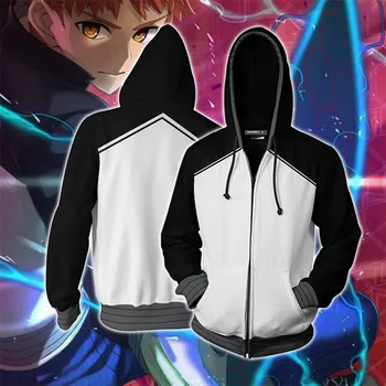 

Anime Fate Stay Night Emiya Shirou Costume Fate Stay Night Hoodies Cosplay Print zipper Sweatshirts fashion Men women jacket