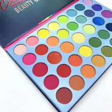Красивые глазурованные 39 цветов блестящие матовые тени для век Палитра флуоресцентных радужных дисков палитра для макияжа TSLM1