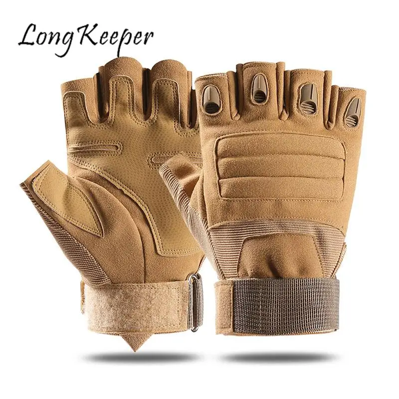 Tactical Fingerless Gloves Military Army Shooting Military Half