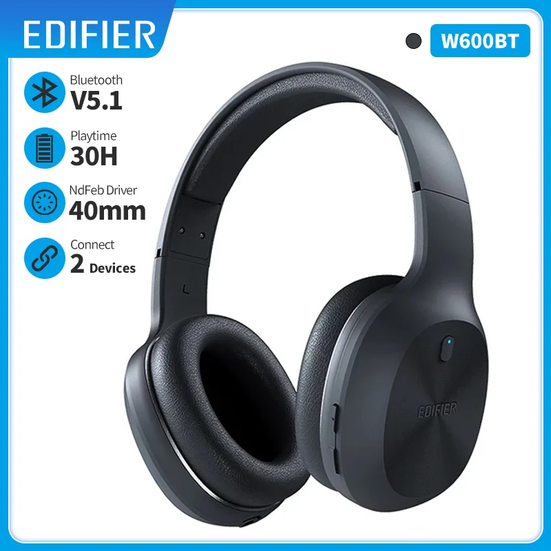 Беспроводные Bluetooth наушники EDIFIER W600BT 5 1 до 30 часов воспроизведения драйверы 40 мм