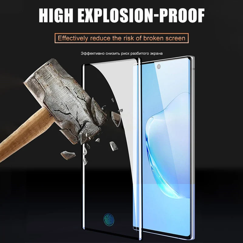 100D полное покрытие закаленное стекло для Samsung Galaxy NOTE 10 8 S10 5g S8 S9 plus Защита экрана S20