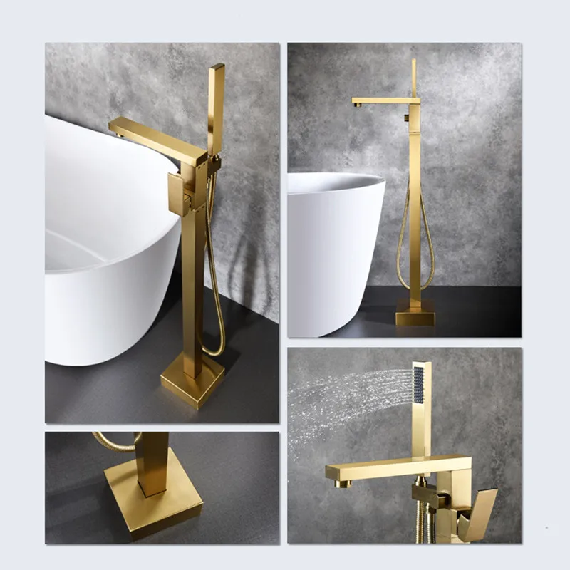 Ванная роскошная ванна кран напольное крепление смеситель горячей и холодной