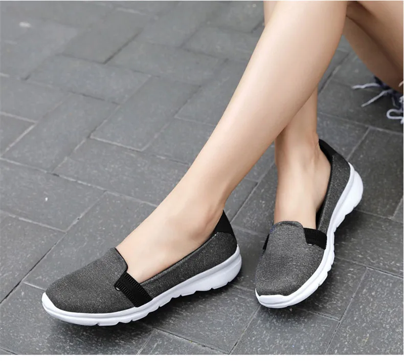 2020 Spring shoes woman sneakers shoes women Breathable Mesh shoes ballet flats ladies slip on flats loafers shoes Plus size (18)