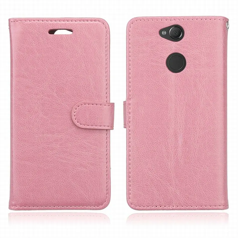 Кожаный чехол-подставка для Fundas sony XZ3 XZ4 Compact L2 L3 XA2 Plus XA3 Ultra XZ2 Премиум одноцветная деловая рамка DP08G