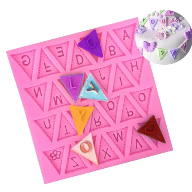 Főző Szerszámok Zászló Alakja 26 Angol Betű Szilikon Penész Csokoládé Fondant Sütemény Díszítő Cukor Kézműves - Image 2