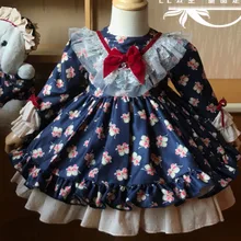 Г. Весеннее детское платье принцессы в испанском стиле хлопковое модное Красивое Праздничное платье для маленьких девочек подарок на день рождения для девочек