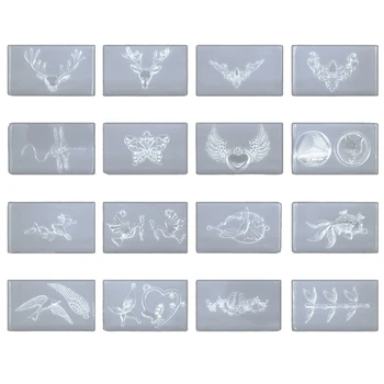 

12Pcs Button Flower Key English Letters Pendant Mold Kit Jewelry Making Tools