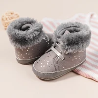 KIDSUN 2021 Winter New Baby Booties Boy Girl Boots Cotton Soft-Sole Non-Slip Warm Toddler First Walkers Infant Crib Shoes 4